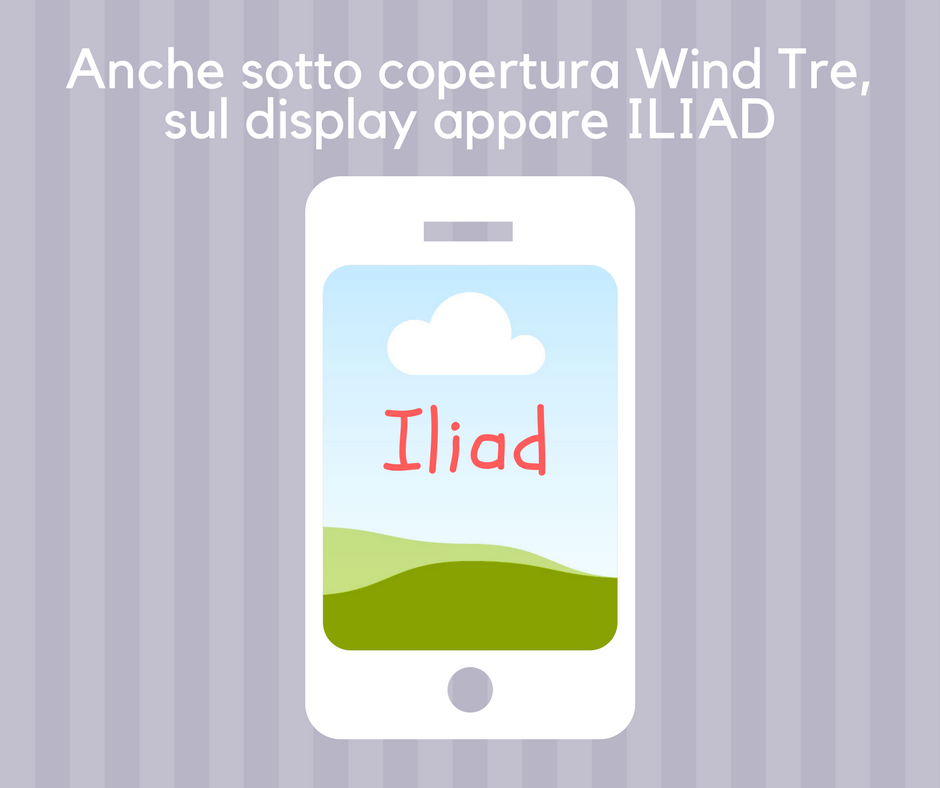 Rete Iliad sul display del telefonino