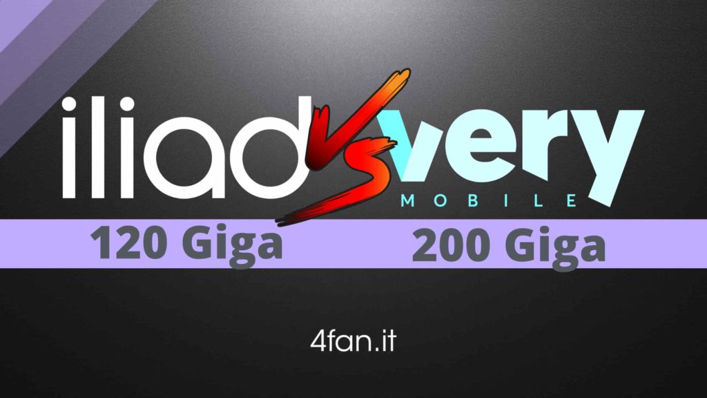 Iliad Offerte 120 Giga vs Very Mobile 200 Giga